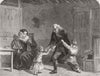 FAMILIES. Grandfather's visit 1856 old antique vintage print picture