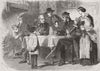 MILITARIA. Soldier's return, Christmas eve 1855 antique print picture