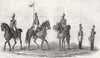 RUSSIA. Chevalier life guards-regiment of Empress 1855 old antique print
