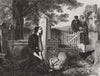 CEMETERIES. Return of Wanderer 1855 old antique vintage print picture