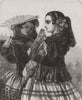 SPAIN. El paseo 1855 old antique vintage print picture