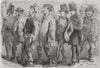 MILITARIA. English recruits 1856 old antique vintage print picture