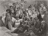 TRIBAL. Circassian chiefs & Russian officers 1855 old antique print picture