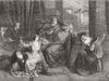 SOCIETY. The death of Foscari 1857 old antique vintage print picture