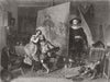 ARTISTS. Love's young dream 1857 old antique vintage print picture