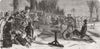 WINTER SPORTS. Skating, parks. Another man in! 1857 old antique print picture