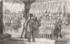 FOOD. Marketing at Christmas time 1856 old antique vintage print picture