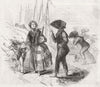 DEVON. Seaside, No VI-Sketch, beach, Exmouth 1856 old antique print picture