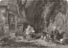 FAMILY. Rustic Hospitality 1857 old antique vintage print picture