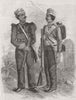 MILITARIA. Sepoys rifle Bn companies 41st 1857 old antique print picture
