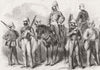INDIA. Gurkhas of Sirmoor; Bengal; lancers, Fusileers 1857 old antique print