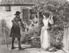 PORTRAITS. The Pedlar 1857 old antique vintage print picture