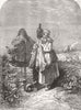 FINE ARTS. The Russian serf 1854 old antique vintage print picture
