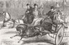 SANDRINGHAM. Newspaper correspondents racing from 1872 old antique print