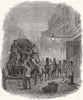 NORFOLK. Christmas. Norfolk coach 1845 old antique vintage print picture