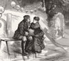 RUSSIA. Cool flirtation-skating Gdns, St Petersburg 1874 old antique print
