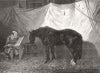 CIRCUS. Behind the scenes 1870 old antique vintage print picture