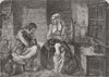 PORTRAITS. Misery and resignation 1859 old antique vintage print picture