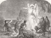 RELIGIOUS. Star, east-1st Christmas morning 1854 old antique print picture