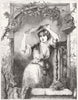PRETTY LADIES. Hope 1858 old antique vintage print picture