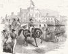 MILITARIA. Review Artillery, HRH Prince Albert 1852 old antique print picture