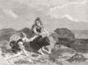 FISHING. The fisher boy 1859 old antique vintage print picture