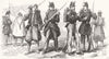FRANCE. Chasseur de Vincennes; Zouave; Capote, Kepi 1855 old antique print