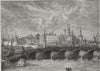 MOSCOW. General View of the Kremlin, Moscow 1882 old antique print picture
