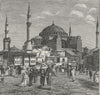 ISTANBUL. The Mosque of St Sophia 1882 old antique vintage print picture