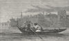 ISTANBUL. A Caïque 1882 old antique vintage print picture