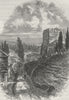 ISTANBUL. Old Walls, Constantinople 1882 antique vintage print picture