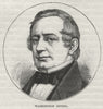 NEW YORK CITY. Washington Irving 1882 old antique vintage print picture