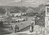 NEW YORK CITY. The Terrace, Central Park 1882 old antique print picture