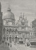 VENICE. The Ducal Palace, Venice 1882 old antique vintage print picture