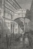 VENICE. The Bridge of Sighs, Venice 1882 old antique vintage print picture