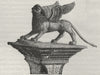 VENICE. The Winged Lion of St Mark 1882 old antique vintage print picture