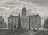 AMSTERDAM. The Royal Palace 1882 old antique vintage print picture