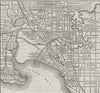 MELBOURNE. Plan of Melbourne 1882 old antique vintage map chart
