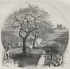 PARIS. The Gardens of the Palais Royal 1882 old antique vintage print picture