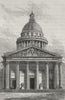 PARIS. The Pantheon 1882 old antique vintage print picture