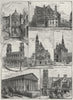 PARIS CHURCHES. St Eustache Sulpice Etienne du Mont Ste Chapelle Madeleine 1882