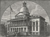 BOSTON. The State House 1882 old antique vintage print picture