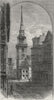 BOSTON. Old South Church 1882 antique vintage print picture