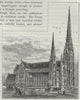 BOSTON. Cathedral of the Holy Cross 1882 old antique vintage print picture