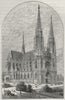 VIENNA. The Votive Church 1882 old antique vintage print picture