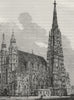 VIENNA. St Stephen's Cathedral 1882 old antique vintage print picture