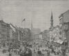 VIENNA. The Prater Strasse 1882 old antique vintage print picture