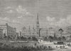 VIENNA. The Rath-haus Platz 1882 old antique vintage print picture