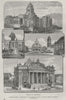BRUSSELS. Palais de Justice Counts Egmont/Horn Eglise St Catherine Bourse 1882