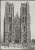 BRUSSELS. The Church of St Gudule 1882 old antique vintage print picture